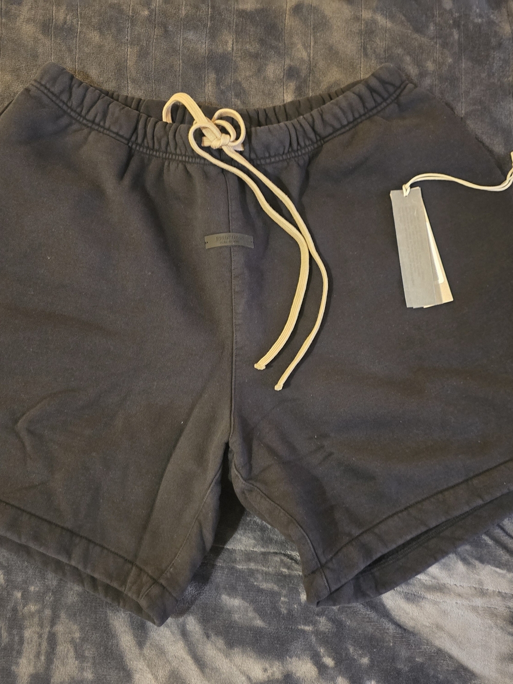 Fear Of God EssentialsSz L Blk Heavy Fleece Soccer Shorts (160BT244310F) F/W '24